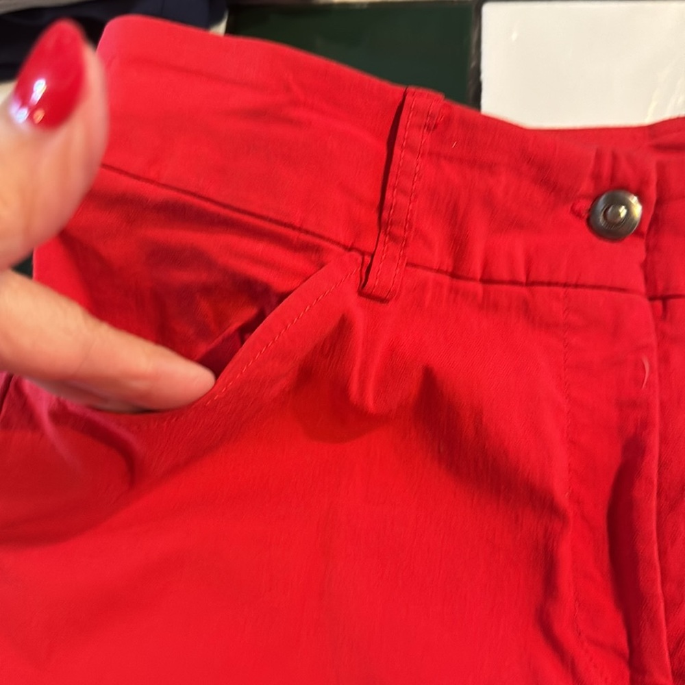 Women's Pull-On Stretch red Bermuda Short, Ruby Rd size 16 - Picture 2 of 9
